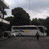 Bus pengangkut anggota DPRD Kuningan yang mengikuti Bimtek di Bogor.